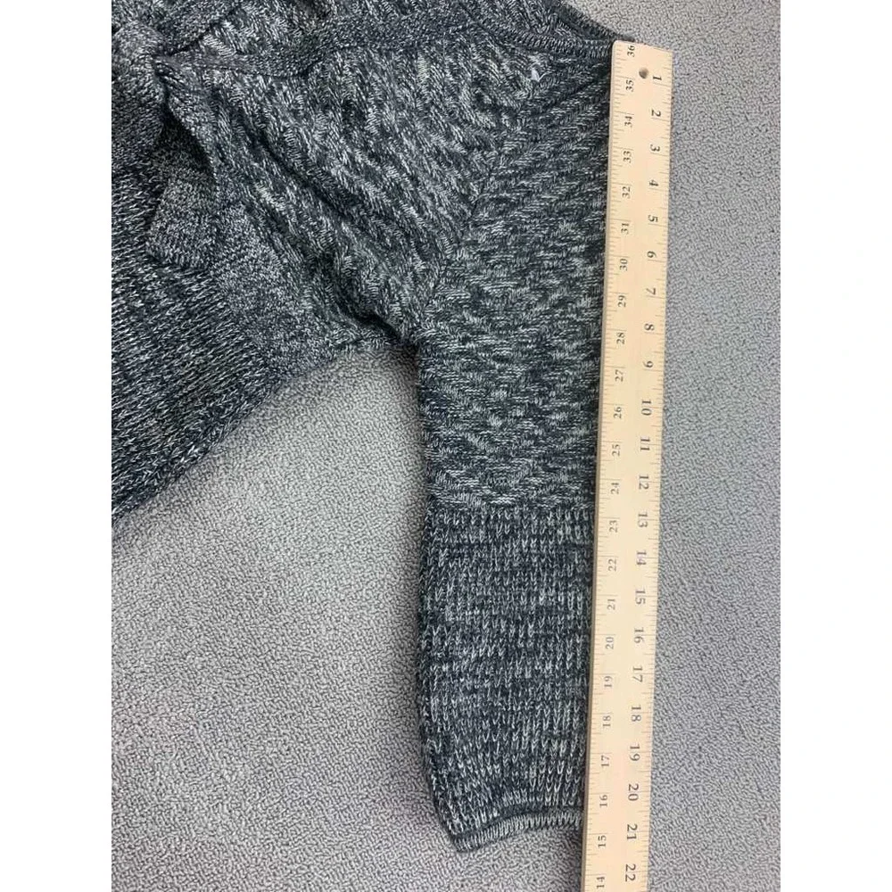 Calvin Klein Cardigan Women Small‎ Open Tie Belt Marled Wool Knit Sweater Gray - Picture 6 of 7